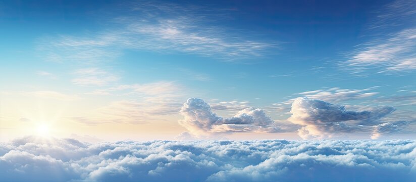 Morning sky with couds design element. copy space available