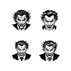 set of joker faces
