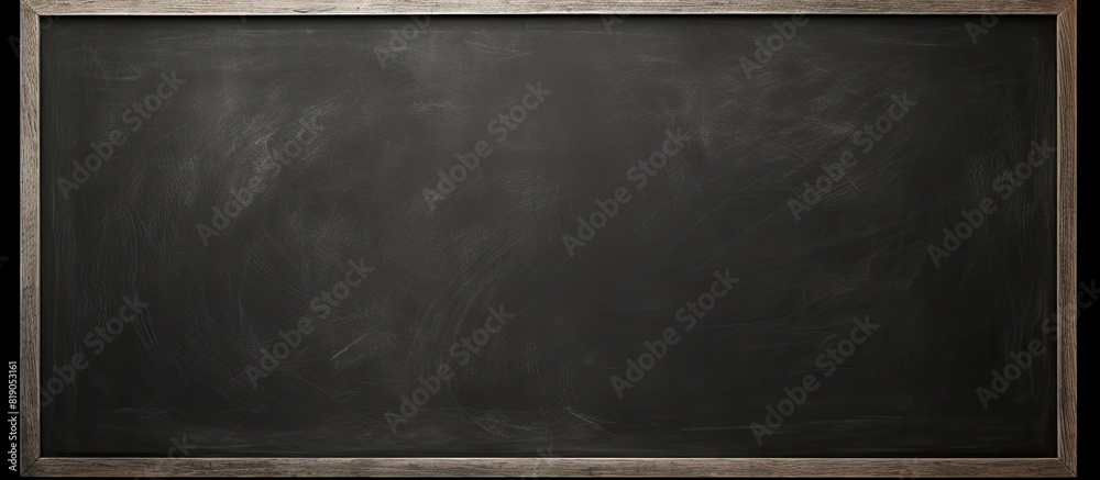 Aufkleber image of a blank chalkboard with erased marks providing a clean surface for educational purposes. co