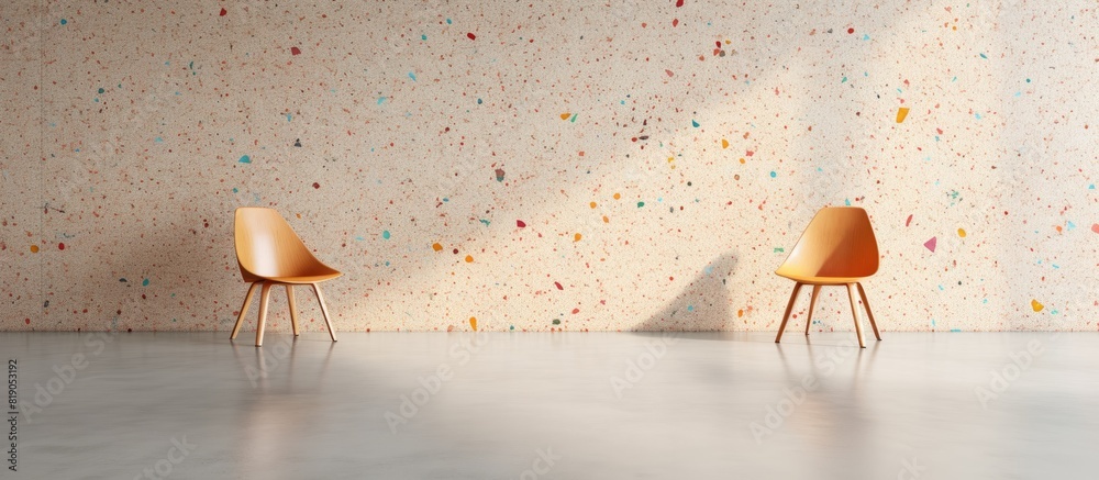 Aufkleber terrazzo flooring which has orange rock small or marble old polished stone wall beautiful texture fo