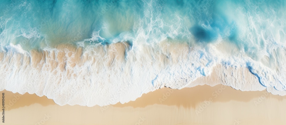Poster Sandy beach for background Top view. copy space available