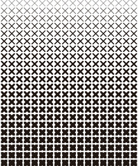 Halftone seamless pattern. Repeated geometric gradient. geometry pattern background. Repeating gradation design. Repeat hexagon printed black and white. Vector Format illustration design element	