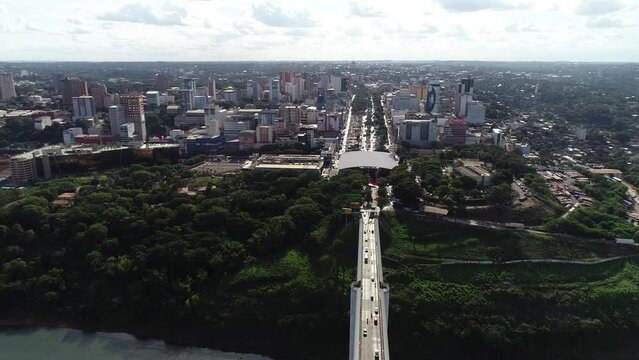 Videos feitos com drone da fronteira do Brasil com o Paraguai, as imagens mostram a Ponte da Amizade e A ciudad del este ou CIDADE DE LESTE e tamb&eacute;m a aduana da receita federal