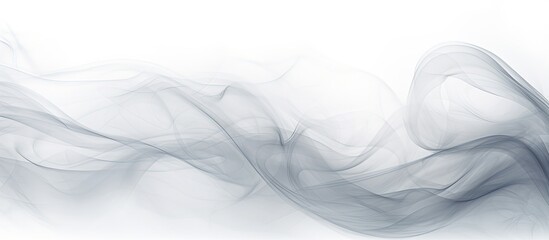 Abstract white smoke on a grey background. copy space available