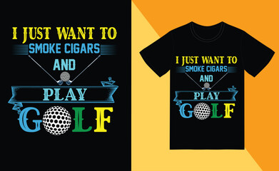 playing  golf game t-shirt design