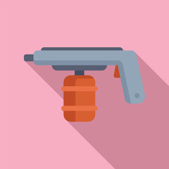 Colorful, flatdesigned cartoon water gun image, suitable for summer and toy themes