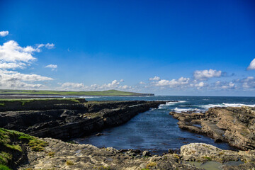 Rocky Shoreline Surrounding a Puddle