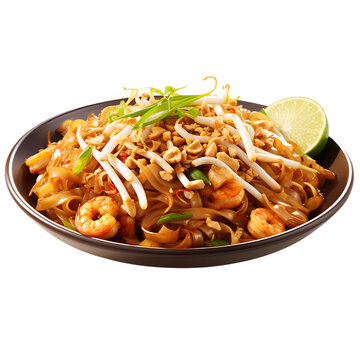 Pad Thai Masterpiece Clear Background Thai Dish