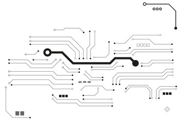 Obraz premium Abstract futuristic circuit board Illustration, Circuit board. Circuit board pattern for technology background. Vector illustration