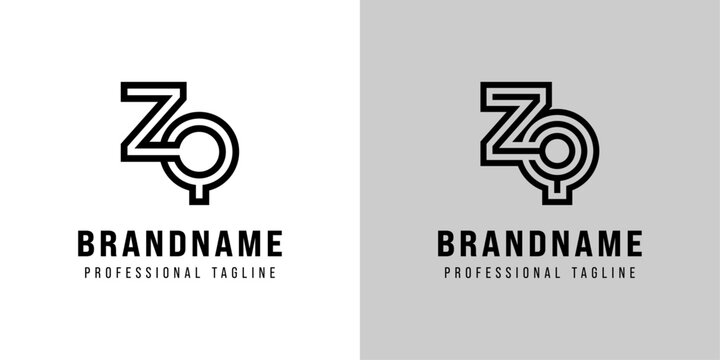 Letters ZQ Monogram Logo, suitable for any business with ZQ or QZ initials
