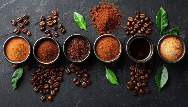 Instruct on the perfect coffee brewing techniques with stepbystep images and text Ideal for educational, culinary, and lifestyle themes Isolated with ample copy space