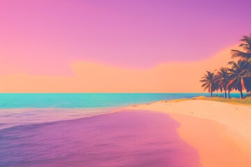 sunset on the beach