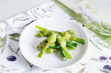 ねぎ坊主の酢味噌和え