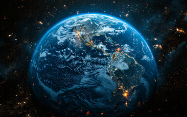Obraz premium Earth at night. Elements of this image furnished