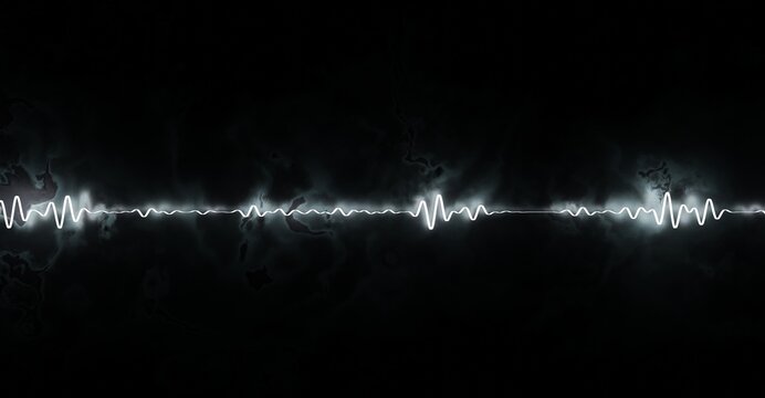 Heart wave pulse 3D illustration equalizer neon colors