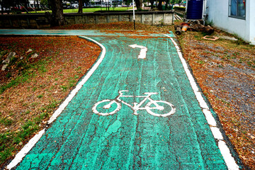 Walking path for exercising in the park