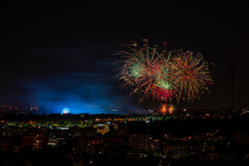 Fireworks in Madrid on the occasion of the San Isidro festivities