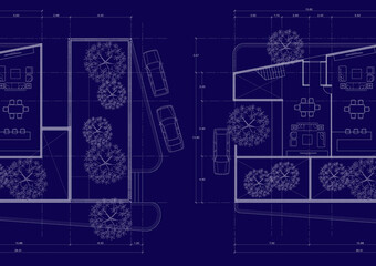 Floor plan designed building on the drawing.