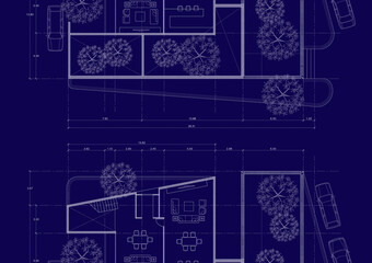 Floor plan designed building on the drawing.