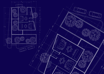 Floor plan designed building on the drawing.
