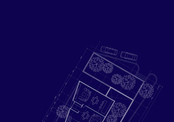 Floor plan designed building on the drawing.