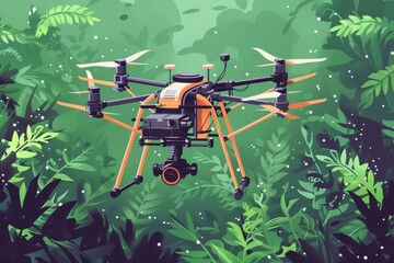 Efficient modern agriculture with advanced drone technology for green precision farming and unmanned vehicle efficiency in cornfield management