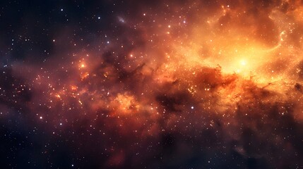 Space Explosion Fantasy: A vivid illustration capturing the cosmic energy and mystery of the universe, with swirling nebulae, shining stars, and an explosion of light against a dark, infinite sky