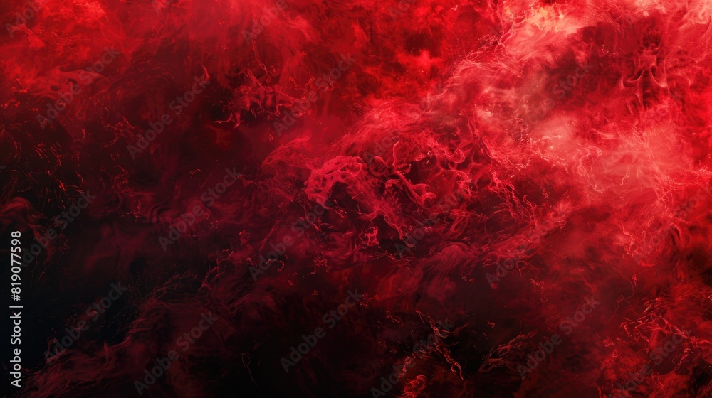 Poster A striking image of red and black background with billowing smoke. Perfect for adding a dramatic touch to design projects