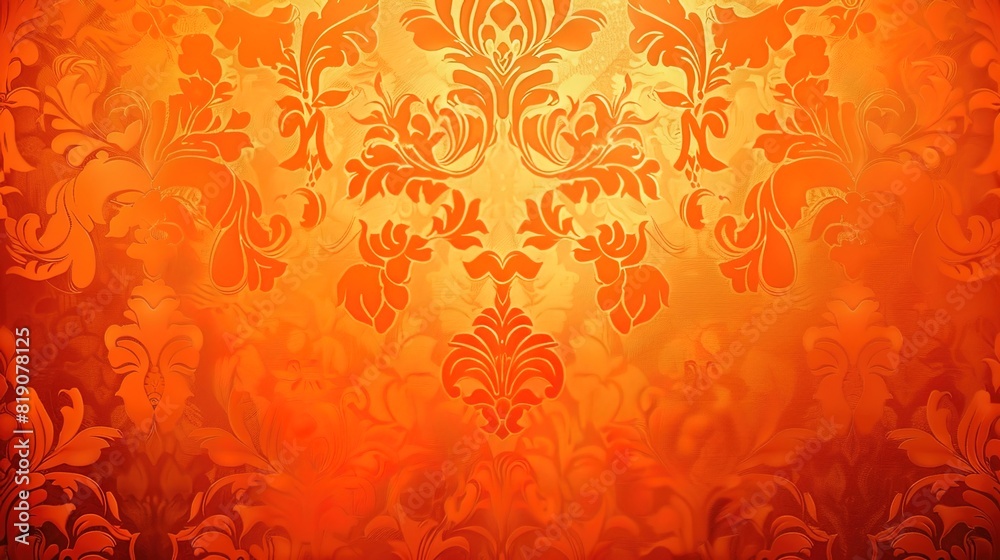 Wall mural orange pattern wallpaper