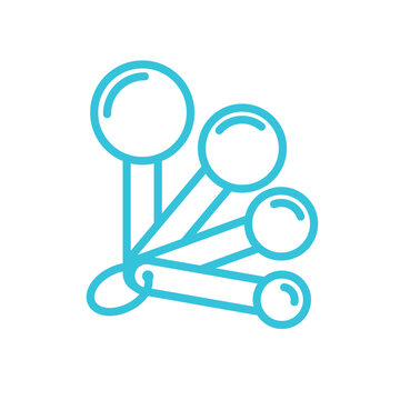 Measuring spoons icon. Isolated on white background. From blue icon set.