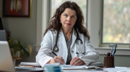 The Serious Female Doctor at Work