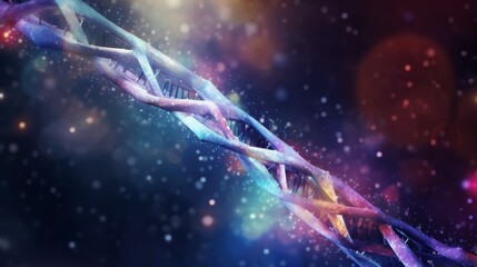 DNA double helix genetic material. Gene sequencing abstract design. Floating in space background, .science, abstract, biology, biotechnology, molecular, health, genetic