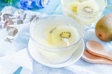 手作りキウイゼリー