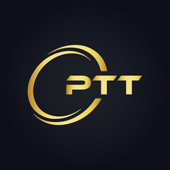 PTT logo. P T T design. White PTT letter. PTT, P T T letter logo design. P T T letter logo design in FIVE, FOUR, THREE, style. letter logo set in one artboard. P T T letter logo vector design.