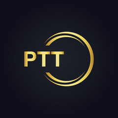 PTT logo. P T T design. White PTT letter. PTT, P T T letter logo design. P T T letter logo design in FIVE, FOUR, THREE, style. letter logo set in one artboard. P T T letter logo vector design.