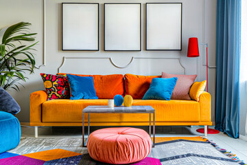 3 vertical art frames