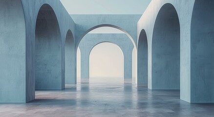 Archway With White Arches in the Middle