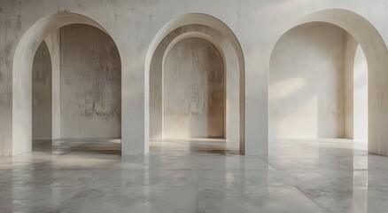 Fototapeta premium Archway With White Arches in the Middle