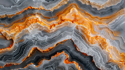 Highly detailed abstract patterns on a marble slab surface.
