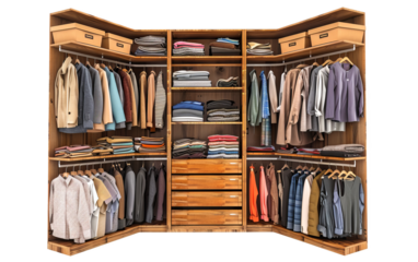 Clothes Closet Angles View Transparent Cut Out
