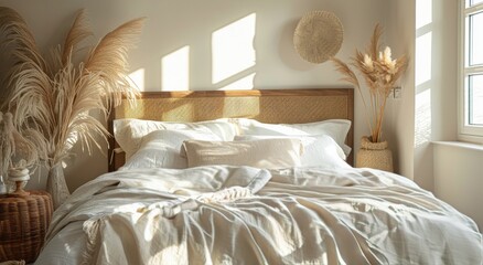 White Duvet Bed in Bedroom