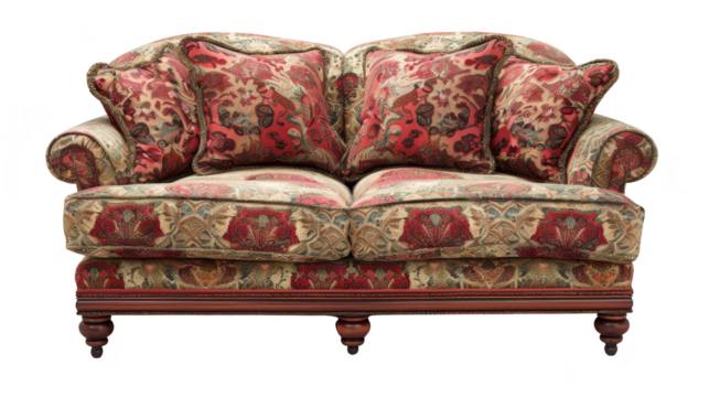 Sofa cut out transparent isolated on white background ,PNG file ,artwork graphic design.