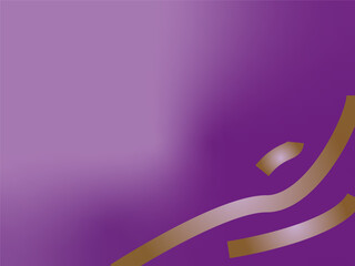 Abstract background (backdrop) made of shades of purple and golden ribbons. Ribbons placed in separate layer and can be easily deleted or moved. Vector illustration.