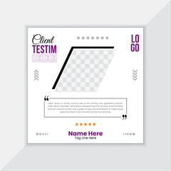 Modern client testimonial design, Feedback, Advertisement , Vector template.