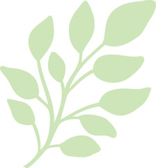 Green leaf vector illustration. Leaves on white background. Ecology.