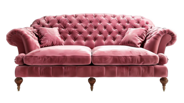 Sofa home interior design cut out transparent isolated on white background PNG file artwork graphic design.