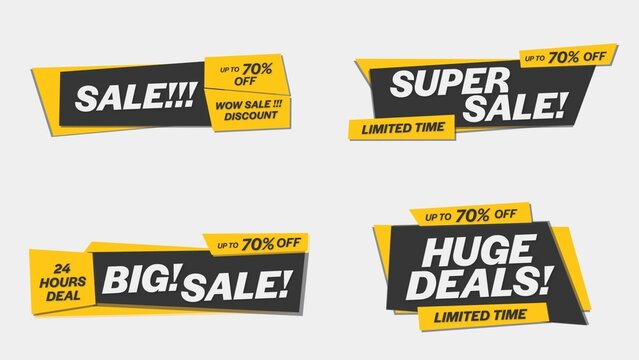 Sale Discount Banners 89 , Fully Editable and Animated