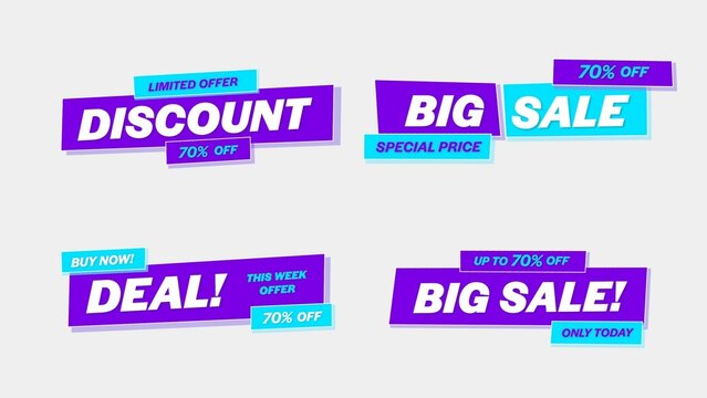 Sale Discount Banners 92 , Fully Editable and Animated