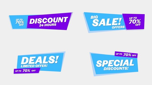 Sale Discount Banners 91 , Fully Editable and Animated