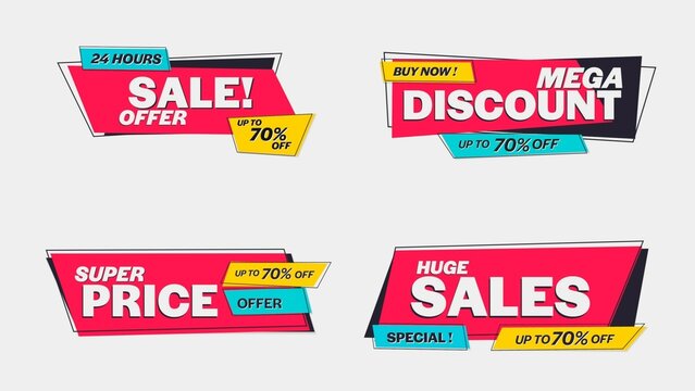 Sale Discount Banners 94 , Fully Editable and Animated